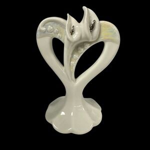 Calla Lillies Lily W/ Heart Wedding 6" Cake Topper Porcelain Ceramic Top Wedding